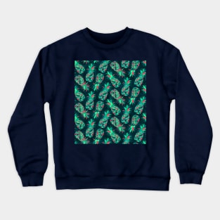 Green Mosaic Pineapples Crewneck Sweatshirt